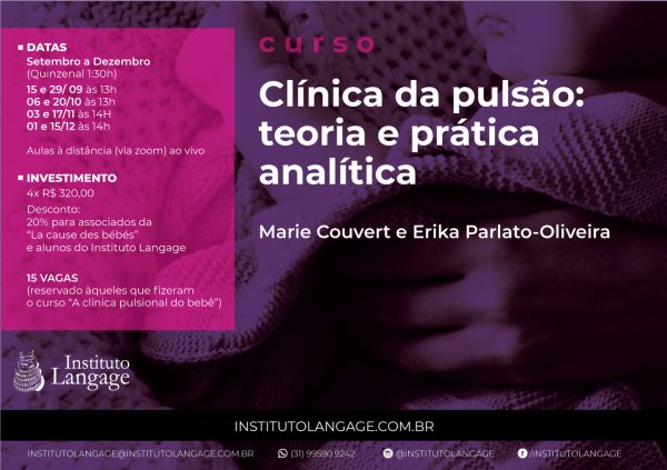 Curso Clínica da Pulsão: teoria e prática analítica (Setembro a Dezembro/2020)
