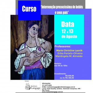 Matrícula do Curso Intervenção Precocíssima de Bebês e seus Pais (São Paulo – Agosto/2016)