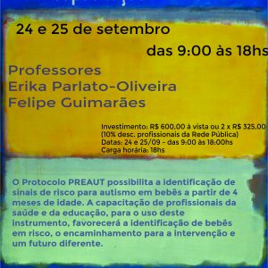 Matrícula do Curso: Capacitação PREAUT (São Paulo - Setembro/2016)