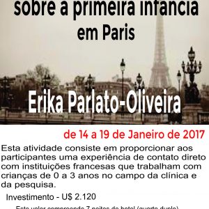 Matrícula do Curso: Atualização sobre a primeira infância (Paris - Janeiro/2017)