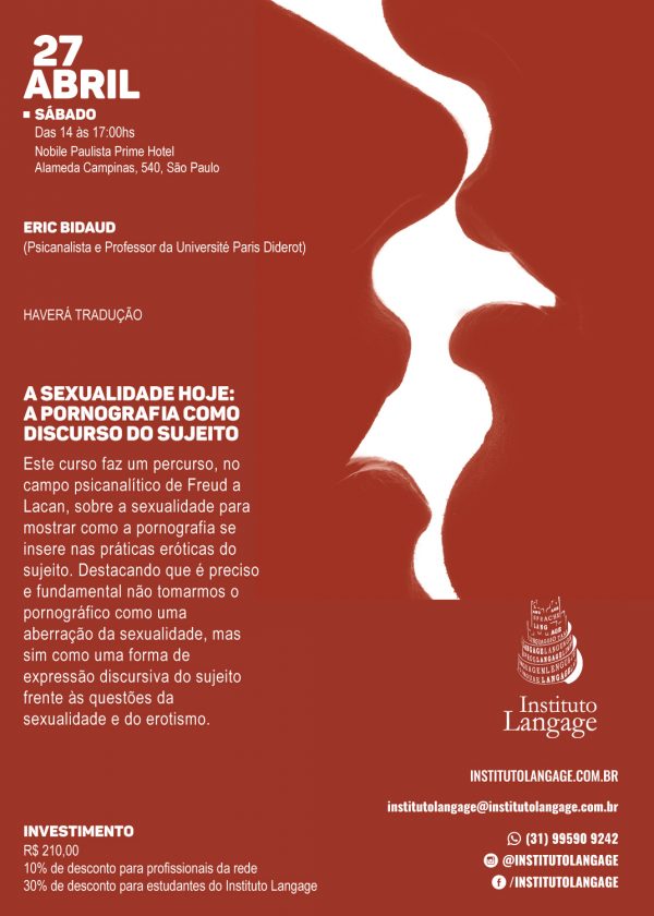 Curso A Sexualidade Hoje: a pornografia como discurso do sujeito (São Paulo – Abril/2019)