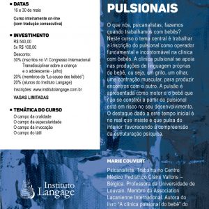 Curso: A Clínica dos Campos Pulsionais - NOVA TURMA DOMINGO (Maio/2020)