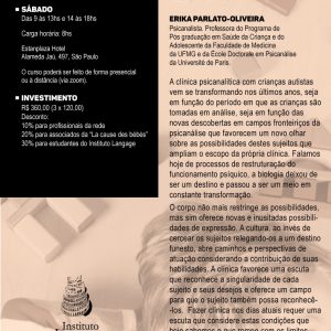 Curso Clínica Psicanalítica com Crianças Autistas (São Paulo - Agosto/2019)