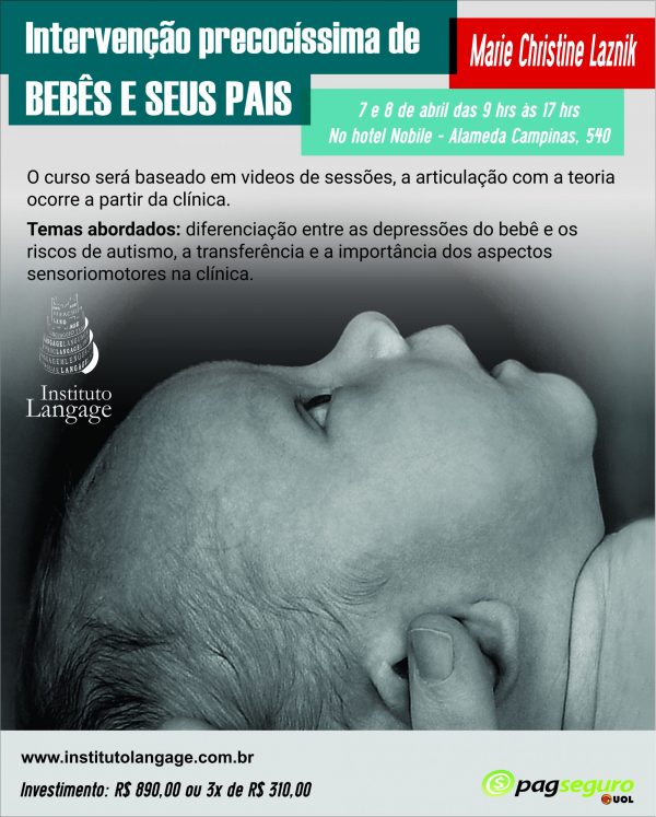Matrícula à vista do Curso Intervenção Precocíssima de Bebês e seus Pais (São Paulo – Abril/17)