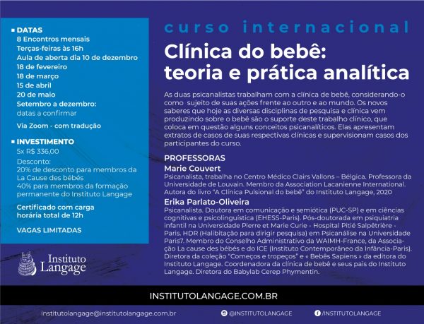 Curso Internacional - Clínica do bebê: teoria e prática analítica (Produto com diferença de valor) - Image 2