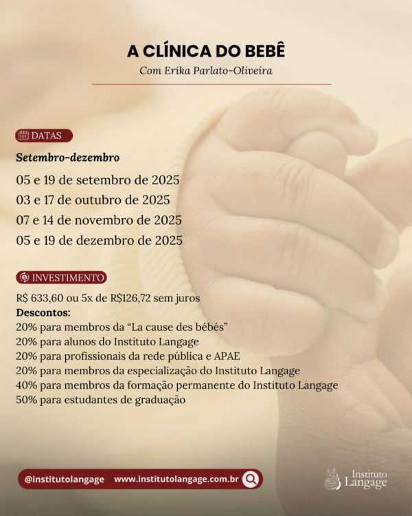 Grupo de Estudo (30) A Clínica do Bebê com Erika Parlato-Oliveira - Imagem 2